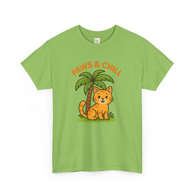 Paws & Chill Funny Cat T-Shirt – Cute Unisex Cat Lover Tee