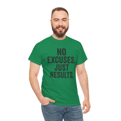 Motivational Unisex Heavy Cotton Tee - No Excuses Just Results, Fitness Shirt, Workout Apparel, Inspirational Top, Gift for Athletes, [...]