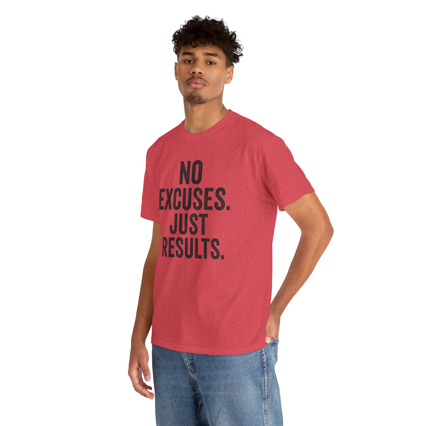 Motivational Unisex Heavy Cotton Tee - No Excuses Just Results, Fitness Shirt, Workout Apparel, Inspirational Top, Gift for Athletes, [...]