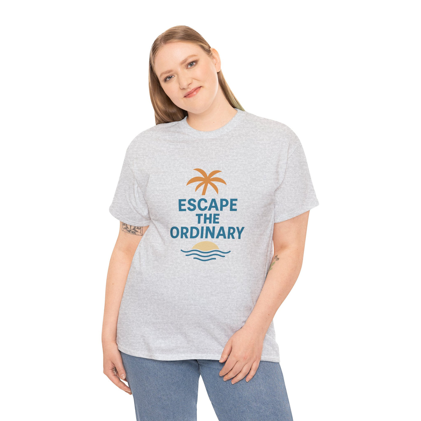 Escape the Ordinary T-Shirt – Tropical Palm Tree Shirt – Adventure Travel Unisex Tee – Summer Beach Shirt – Motivational Graphic Tee