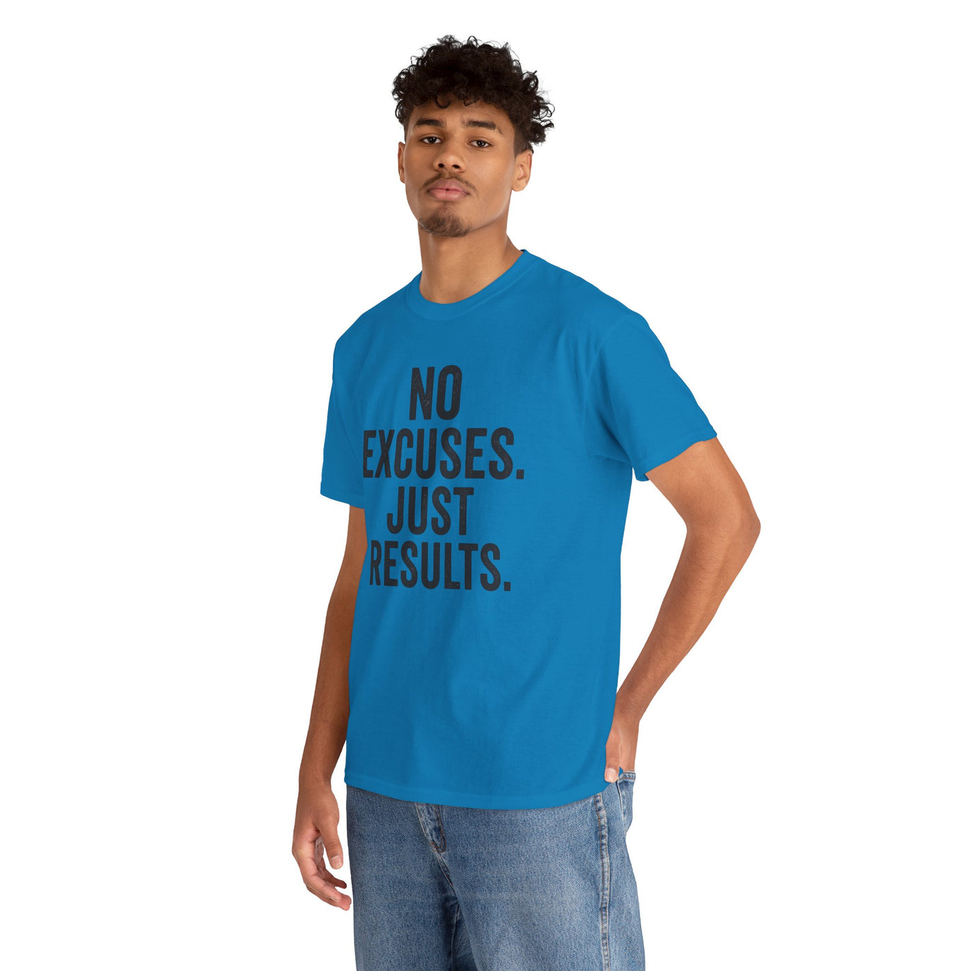 Motivational Unisex Heavy Cotton Tee - No Excuses Just Results, Fitness Shirt, Workout Apparel, Inspirational Top, Gift for Athletes, [...]