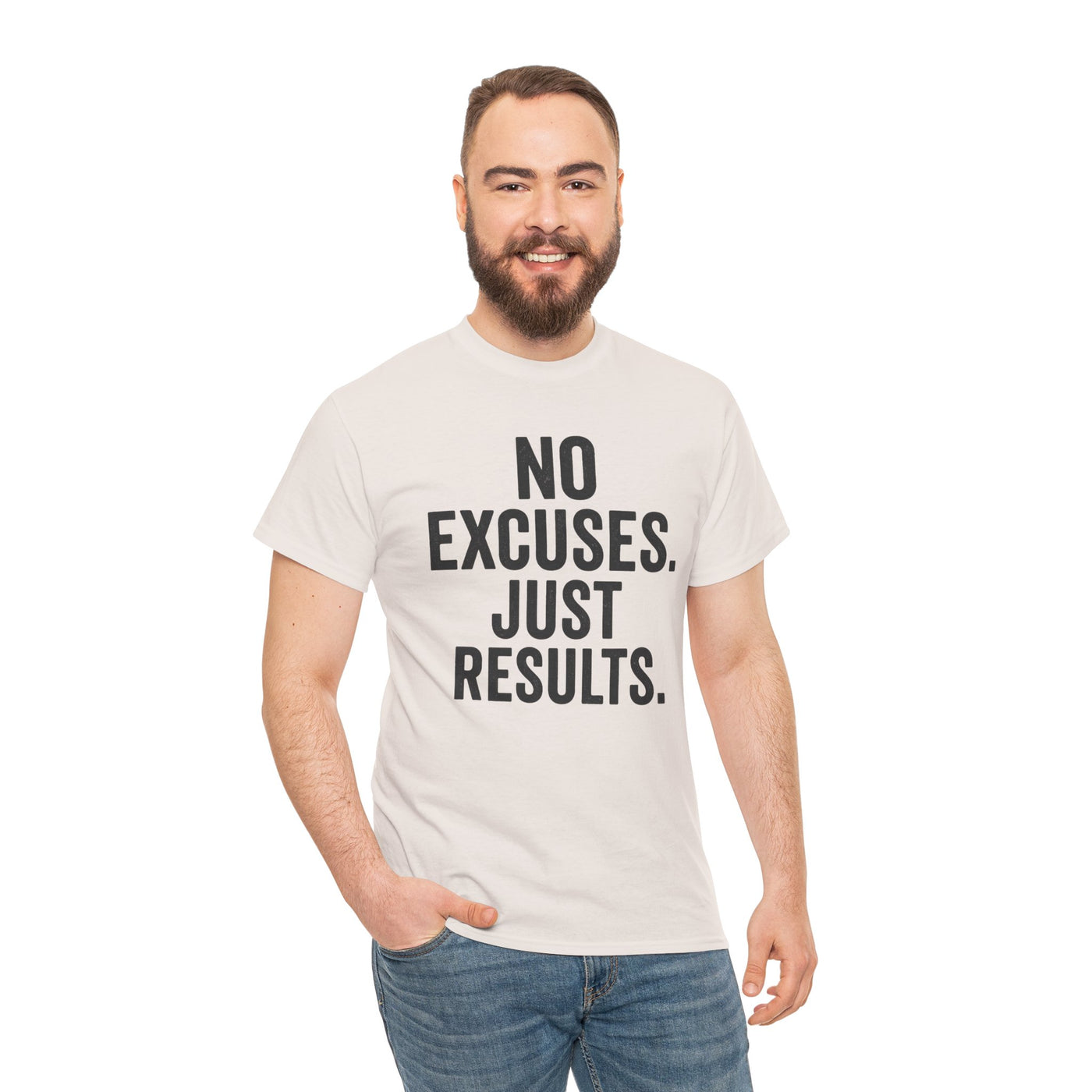 Motivational Unisex Heavy Cotton Tee - No Excuses Just Results, Fitness Shirt, Workout Apparel, Inspirational Top, Gift for Athletes, [...]