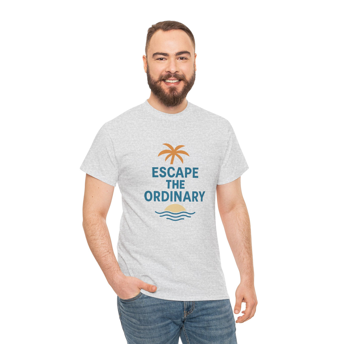 Escape the Ordinary T-Shirt – Tropical Palm Tree Shirt – Adventure Travel Unisex Tee – Summer Beach Shirt – Motivational Graphic Tee