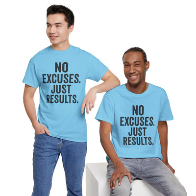 Motivational Unisex Heavy Cotton Tee - No Excuses Just Results, Fitness Shirt, Workout Apparel, Inspirational Top, Gift for Athletes, [...]