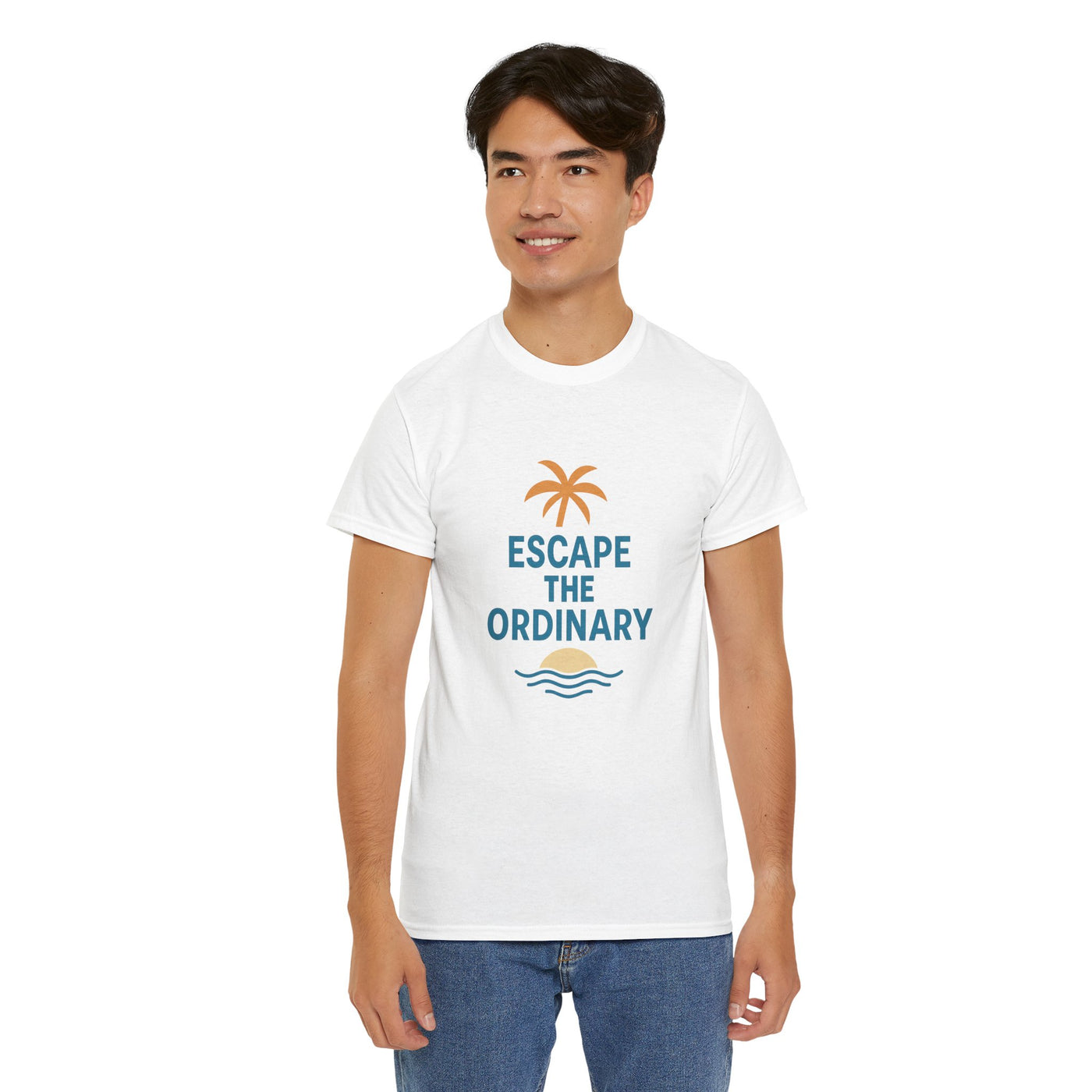 Escape the Ordinary T-Shirt – Tropical Palm Tree Shirt – Adventure Travel Unisex Tee – Summer Beach Shirt – Motivational Graphic Tee