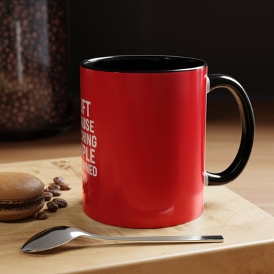 Funny Gym Coffee Mug – “I Lift Because Punching People is Frowned Upon” – 11oz Mug with Color Inside – Gift for Gym Lovers