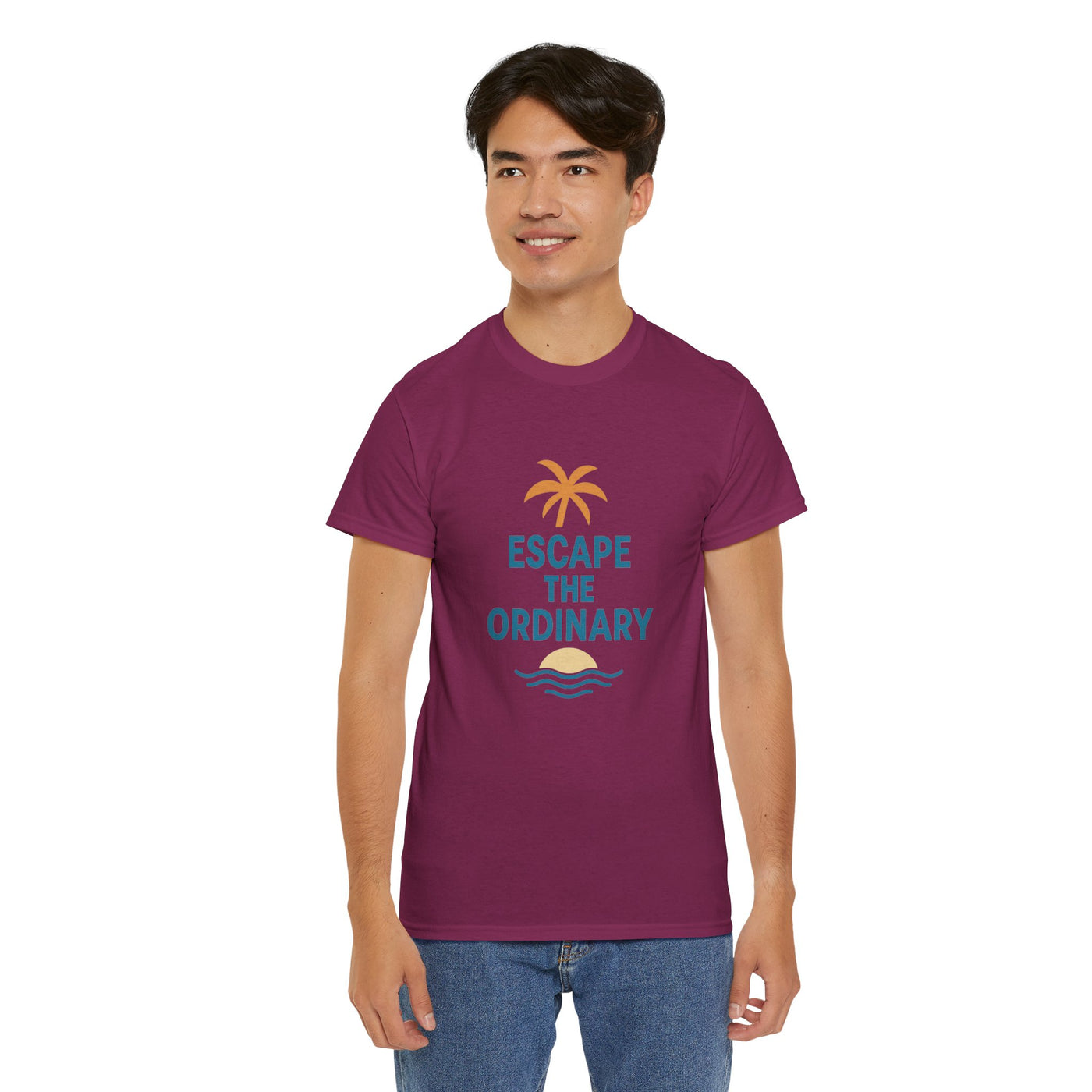 Escape the Ordinary T-Shirt – Tropical Palm Tree Shirt – Adventure Travel Unisex Tee – Summer Beach Shirt – Motivational Graphic Tee