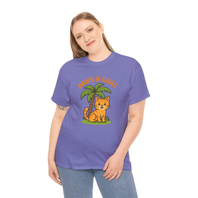 Paws & Chill Funny Cat T-Shirt – Cute Unisex Cat Lover Tee