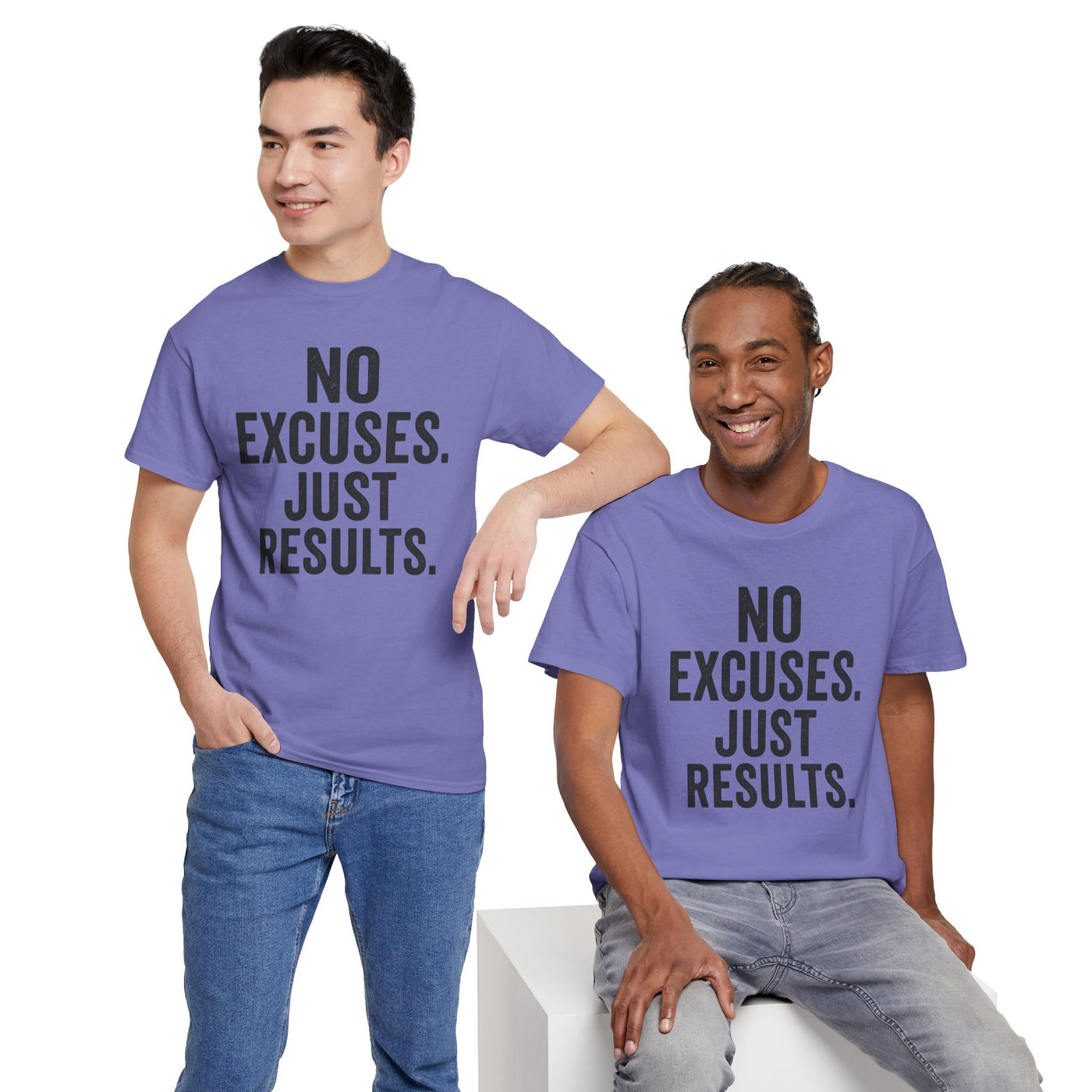 Motivational Unisex Heavy Cotton Tee - No Excuses Just Results, Fitness Shirt, Workout Apparel, Inspirational Top, Gift for Athletes, [...]