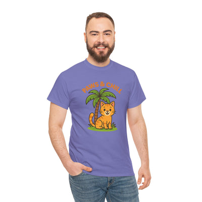 Paws & Chill Funny Cat T-Shirt – Cute Unisex Cat Lover Tee