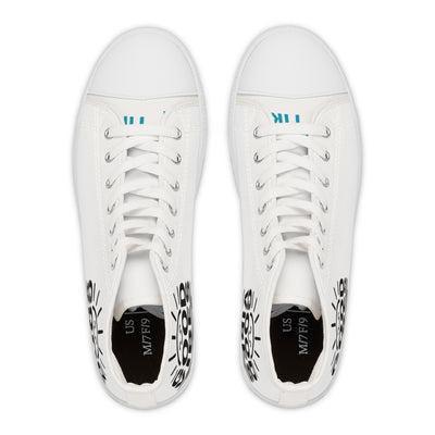Good Vibes Women's High Top Sneakers, Trendy Sneakers, Casual Footwear, Summer Fashion, Retro Style Sneakers, Gift for Her
