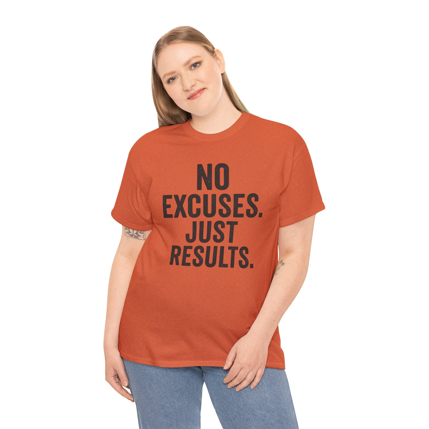 Motivational Unisex Heavy Cotton Tee - No Excuses Just Results, Fitness Shirt, Workout Apparel, Inspirational Top, Gift for Athletes, [...]