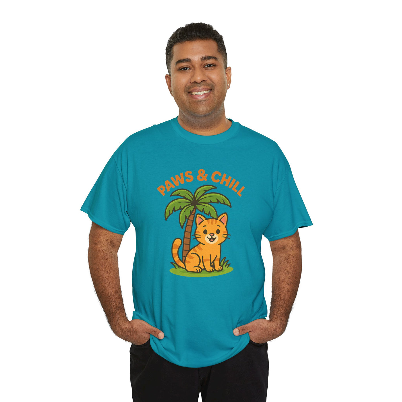 Paws & Chill Funny Cat T-Shirt – Cute Unisex Cat Lover Tee