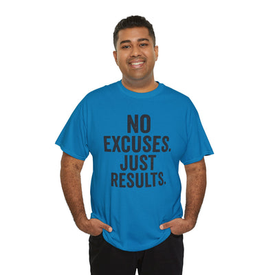 Motivational Unisex Heavy Cotton Tee - No Excuses Just Results, Fitness Shirt, Workout Apparel, Inspirational Top, Gift for Athletes, [...]