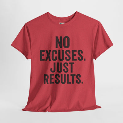 Motivational Unisex Heavy Cotton Tee - No Excuses Just Results, Fitness Shirt, Workout Apparel, Inspirational Top, Gift for Athletes, [...]