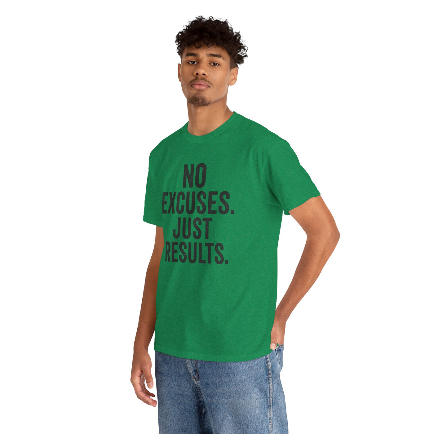 Motivational Unisex Heavy Cotton Tee - No Excuses Just Results, Fitness Shirt, Workout Apparel, Inspirational Top, Gift for Athletes, [...]