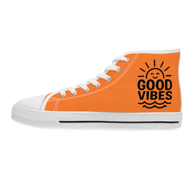 Sunny Vibes High Top Sneakers | Casual Fashion Footwear, Summer Style, Trendy Kicks, Perfect Gift for Her, Unique Streetwear