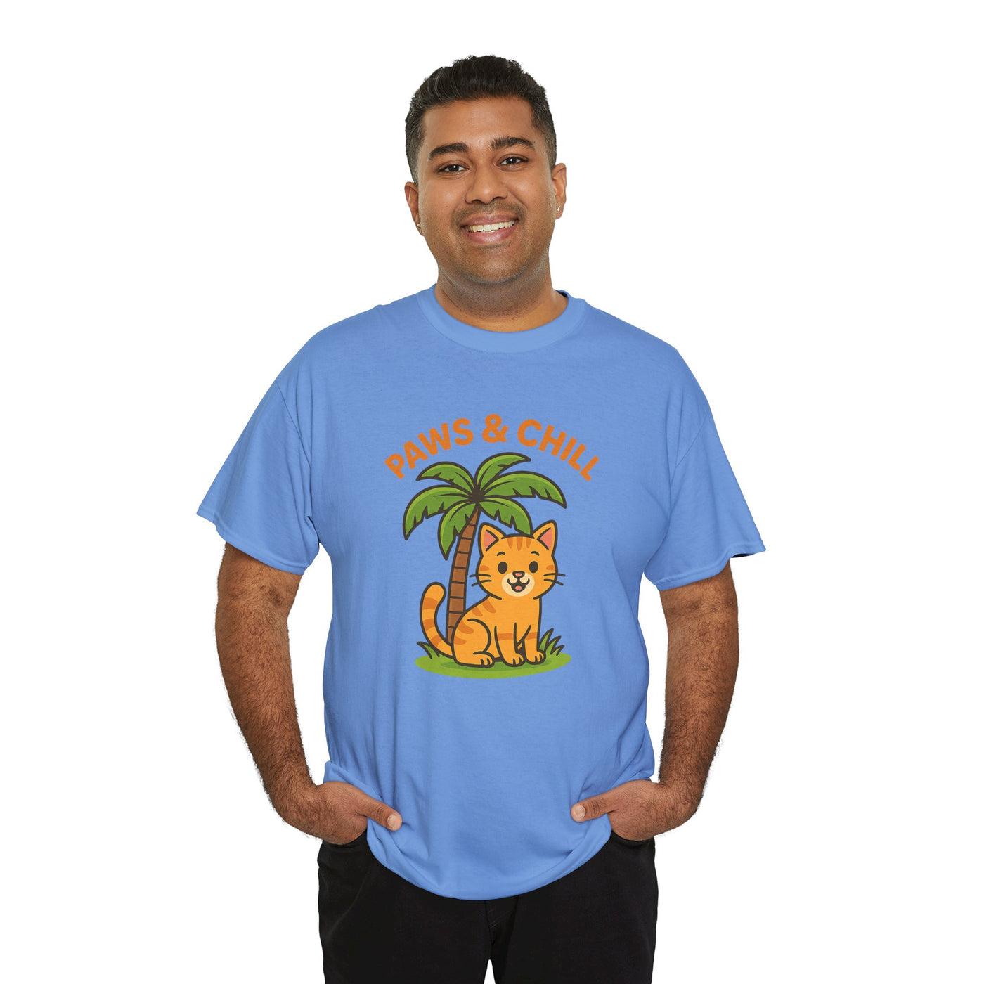 Paws & Chill Funny Cat T-Shirt – Cute Unisex Cat Lover Tee