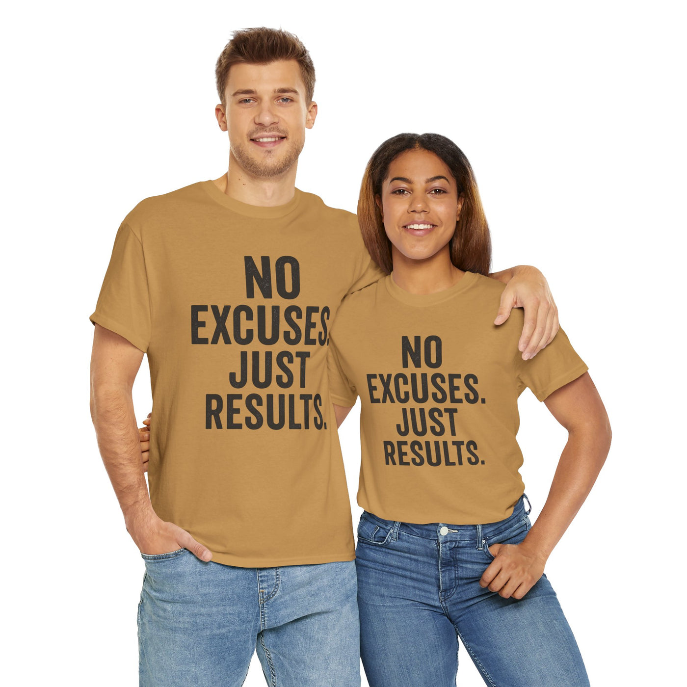 Motivational Unisex Heavy Cotton Tee - No Excuses Just Results, Fitness Shirt, Workout Apparel, Inspirational Top, Gift for Athletes, [...]