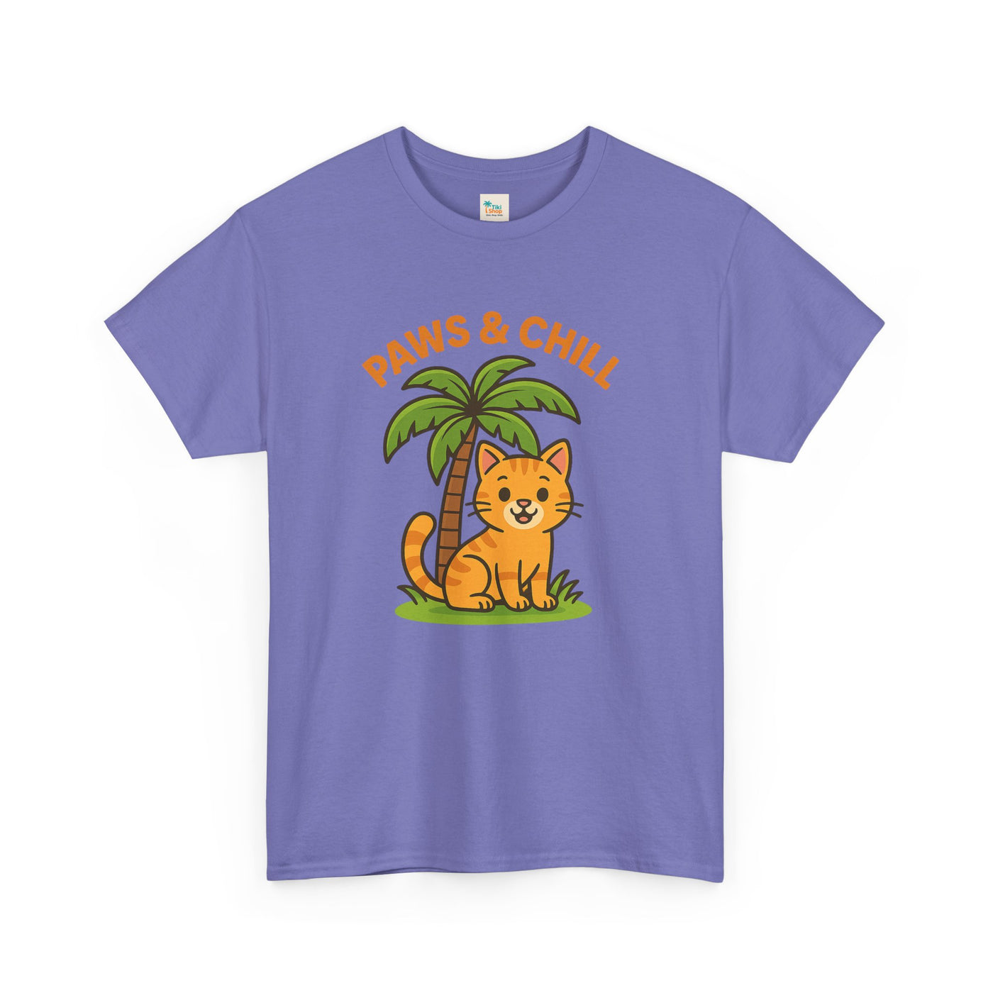 Paws & Chill Funny Cat T-Shirt – Cute Unisex Cat Lover Tee