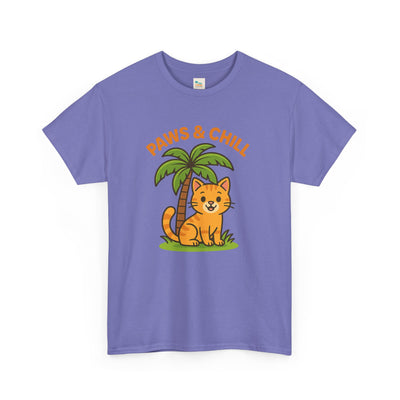 Paws & Chill Funny Cat T-Shirt – Cute Unisex Cat Lover Tee