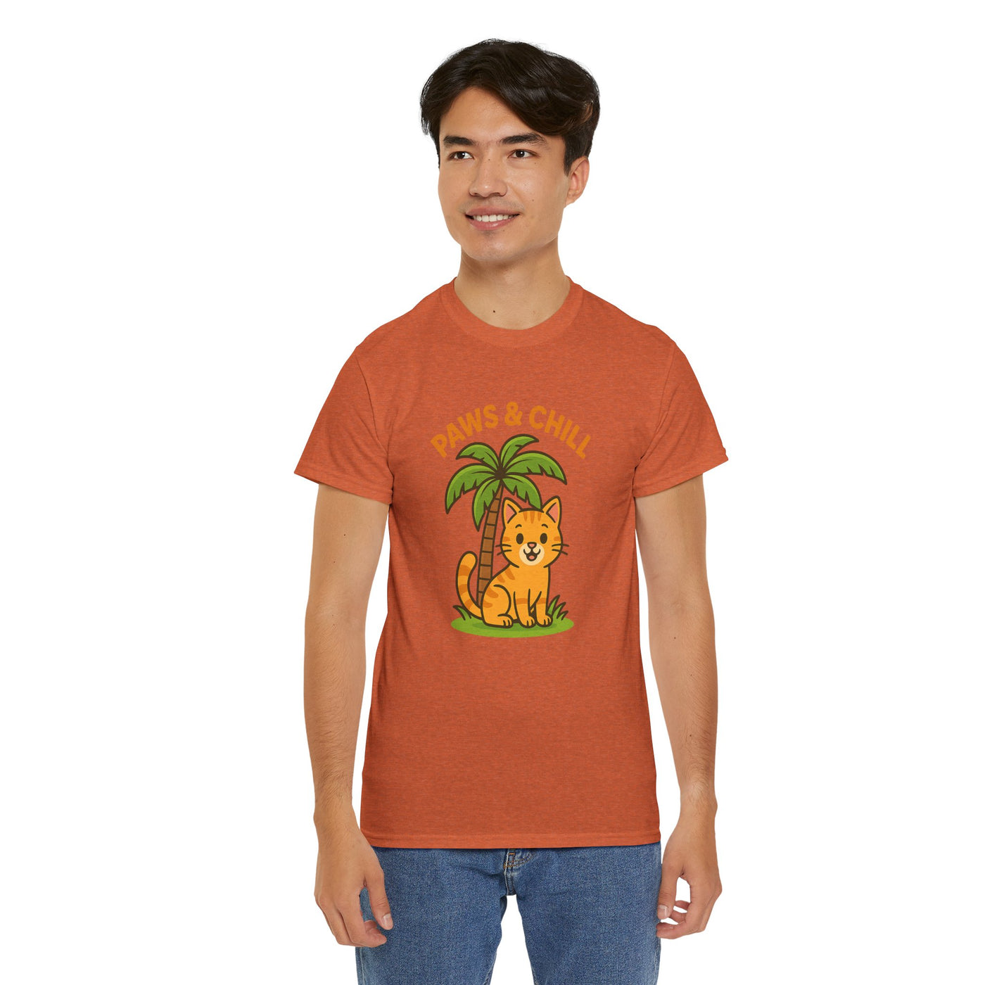 Paws & Chill Funny Cat T-Shirt – Cute Unisex Cat Lover Tee