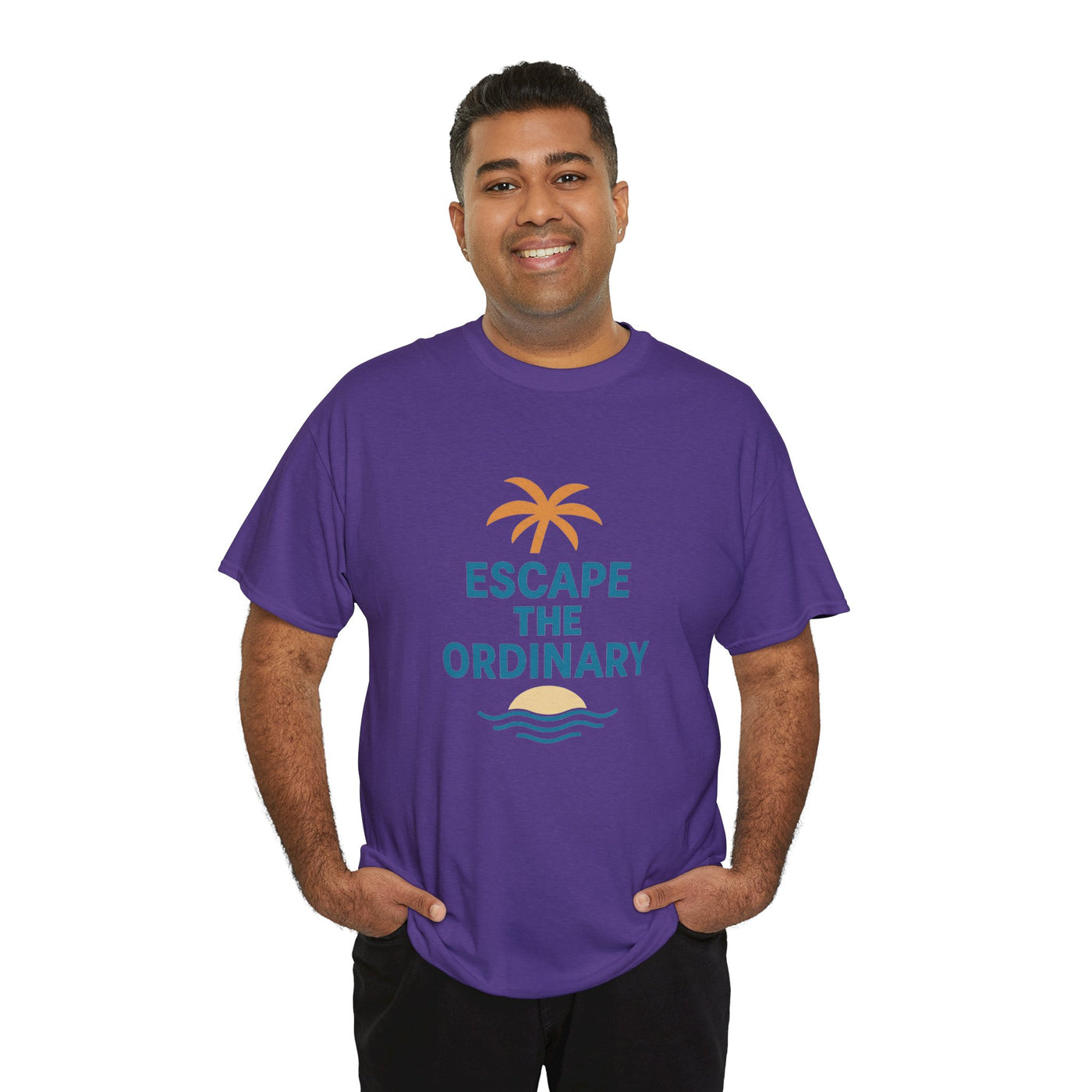 Escape the Ordinary T-Shirt – Tropical Palm Tree Shirt – Adventure Travel Unisex Tee – Summer Beach Shirt – Motivational Graphic Tee