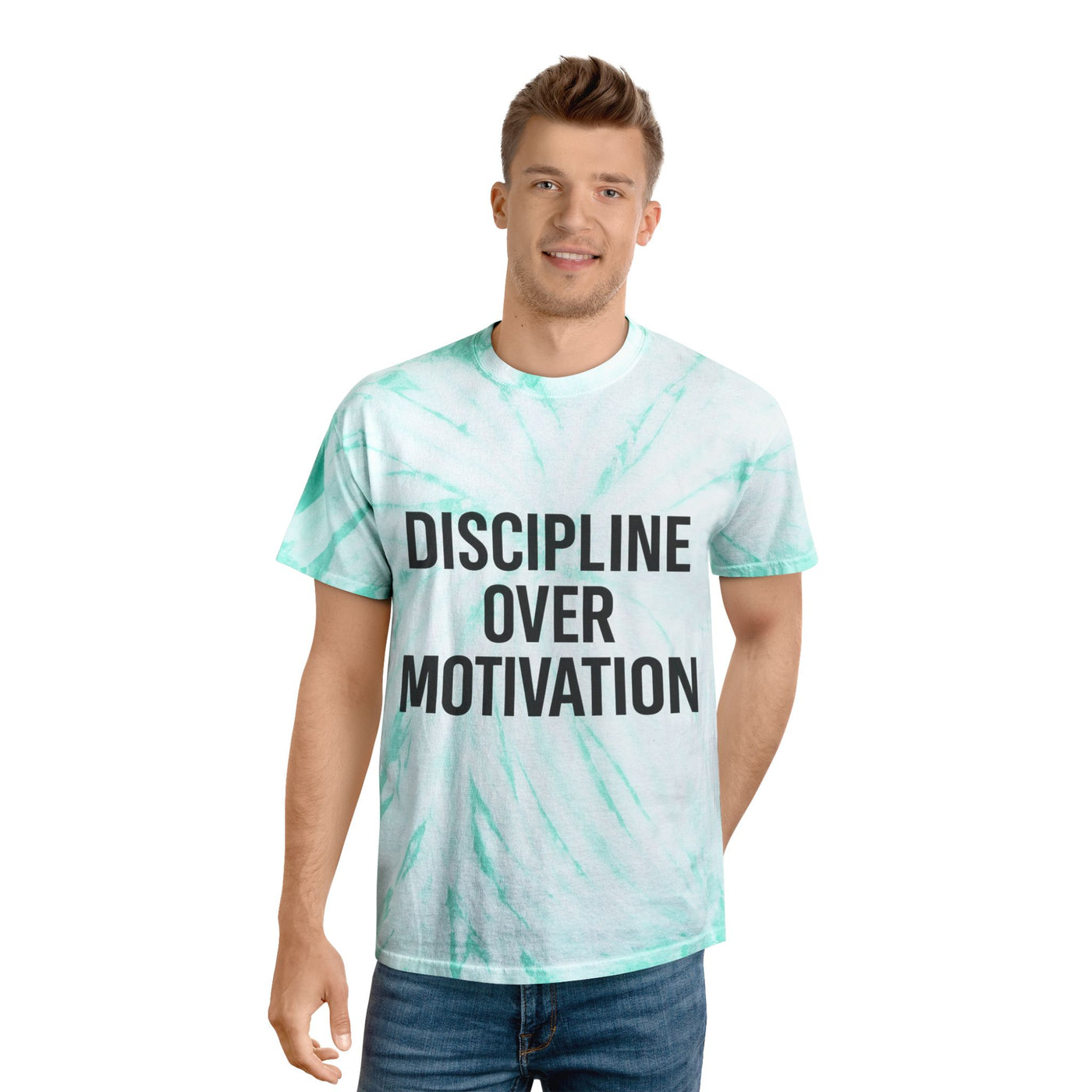 Tie-Dye Tee, Cyclone - Motivational T-Shirt, Yellow Tie-Dye Shirt, Casual Wear, Gift for Fitness Lovers, Gym Apparel, Summer Outfit