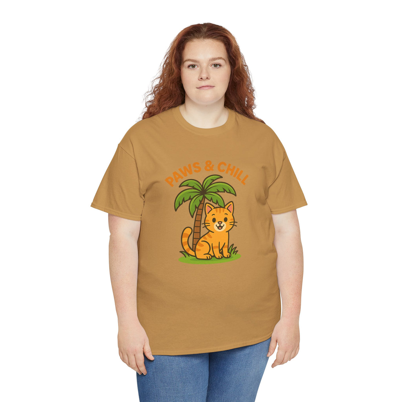 Paws & Chill Funny Cat T-Shirt – Cute Unisex Cat Lover Tee