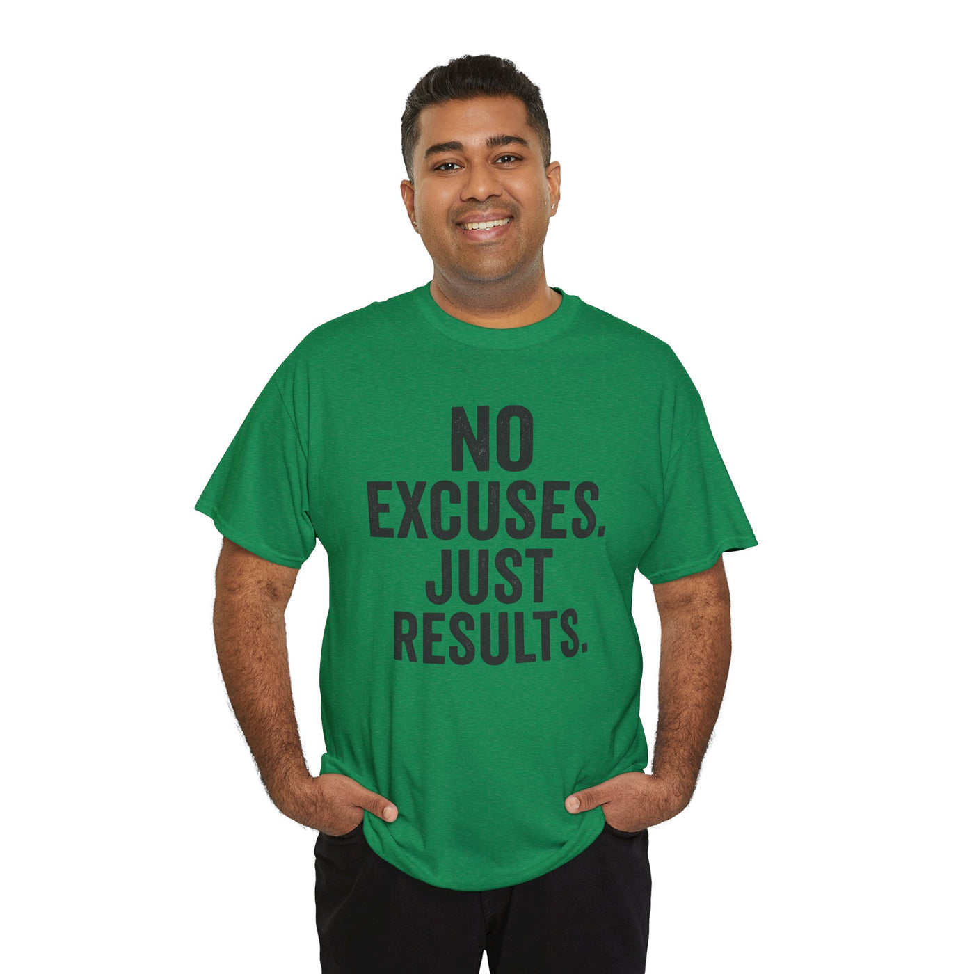 Motivational Unisex Heavy Cotton Tee - No Excuses Just Results, Fitness Shirt, Workout Apparel, Inspirational Top, Gift for Athletes, [...]