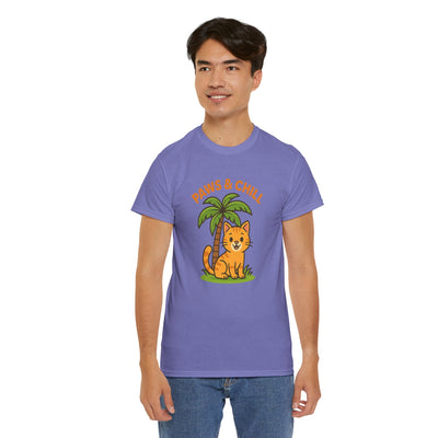 Paws & Chill Funny Cat T-Shirt – Cute Unisex Cat Lover Tee