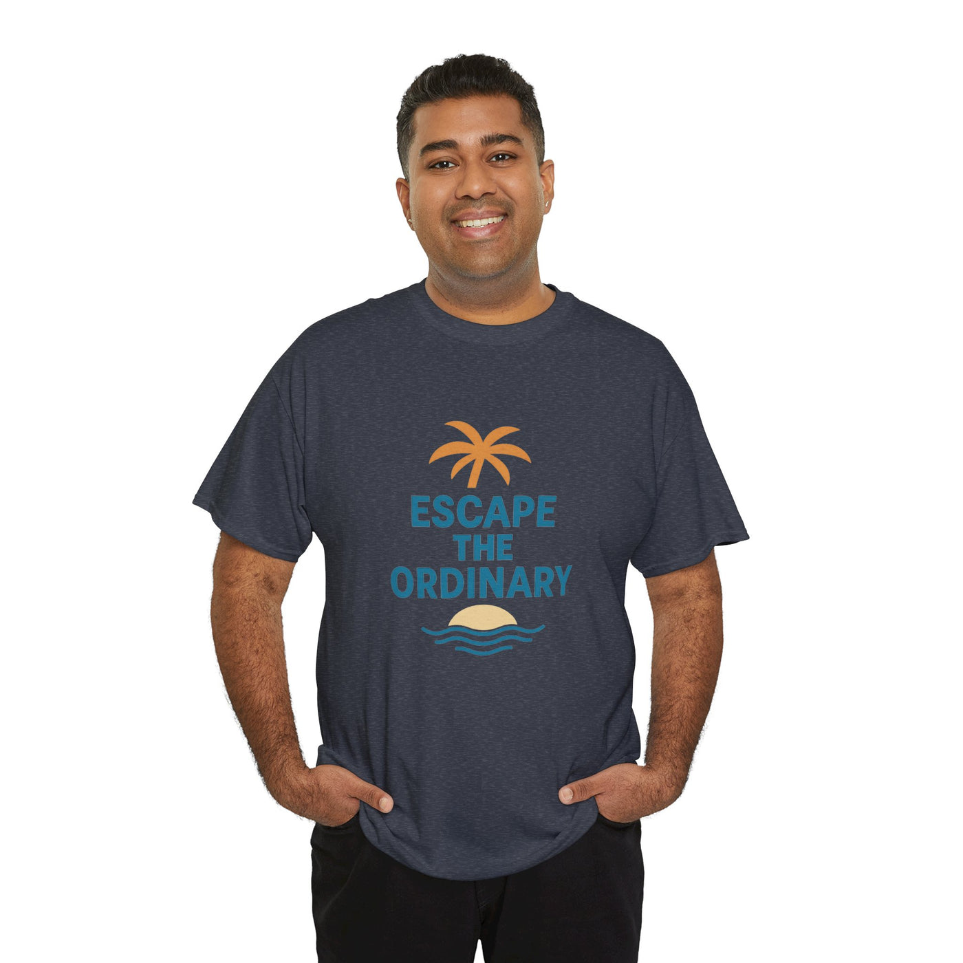 Escape the Ordinary T-Shirt – Tropical Palm Tree Shirt – Adventure Travel Unisex Tee – Summer Beach Shirt – Motivational Graphic Tee
