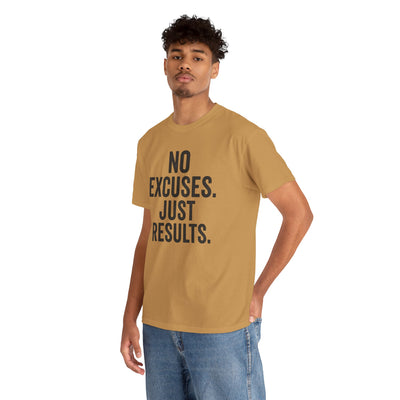 Motivational Unisex Heavy Cotton Tee - No Excuses Just Results, Fitness Shirt, Workout Apparel, Inspirational Top, Gift for Athletes, [...]