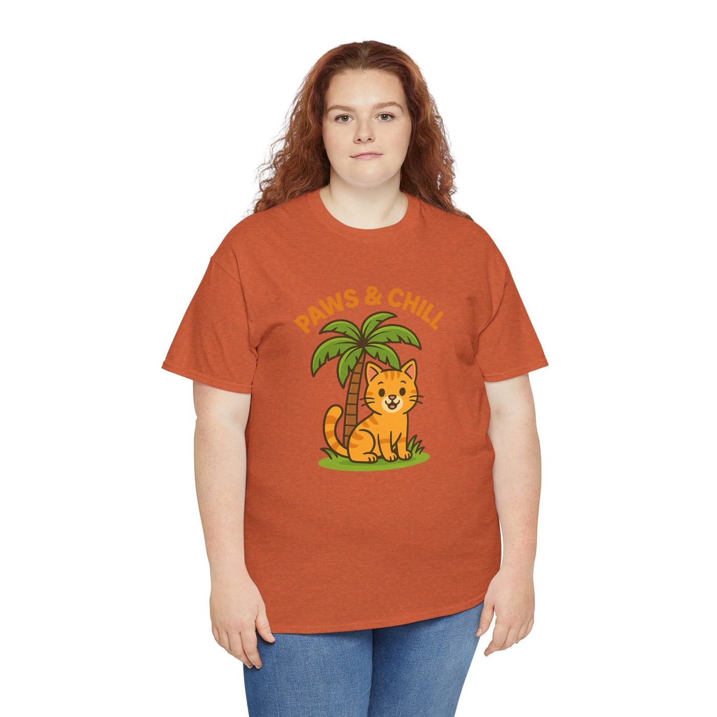 Paws & Chill Funny Cat T-Shirt – Cute Unisex Cat Lover Tee