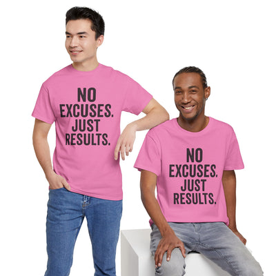 Motivational Unisex Heavy Cotton Tee - No Excuses Just Results, Fitness Shirt, Workout Apparel, Inspirational Top, Gift for Athletes, [...]