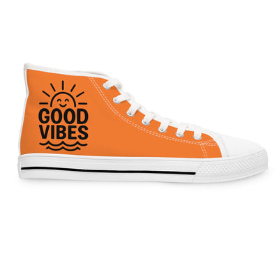 Sunny Vibes High Top Sneakers | Casual Fashion Footwear, Summer Style, Trendy Kicks, Perfect Gift for Her, Unique Streetwear