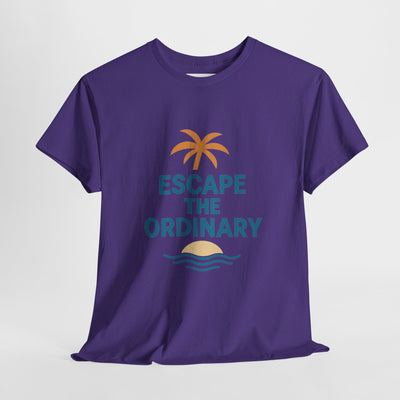 Escape the Ordinary T-Shirt – Tropical Palm Tree Shirt – Adventure Travel Unisex Tee – Summer Beach Shirt – Motivational Graphic Tee