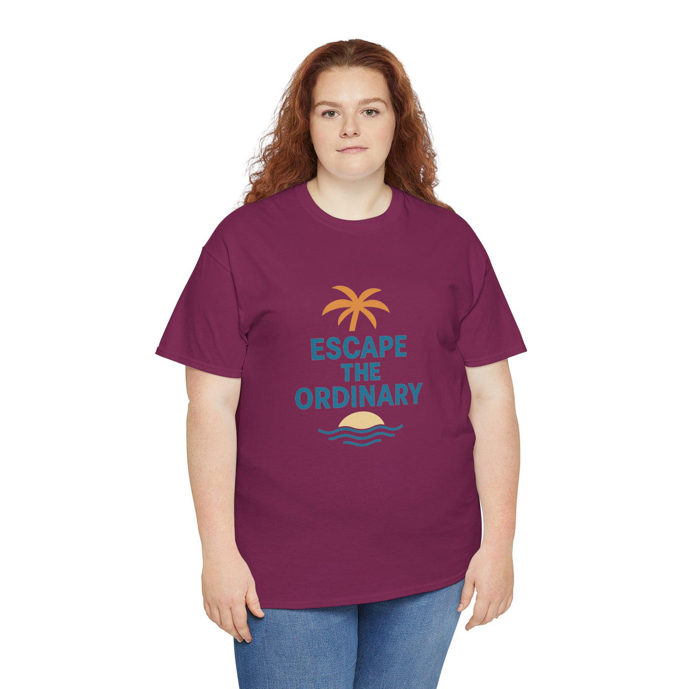 Escape the Ordinary T-Shirt – Tropical Palm Tree Shirt – Adventure Travel Unisex Tee – Summer Beach Shirt – Motivational Graphic Tee