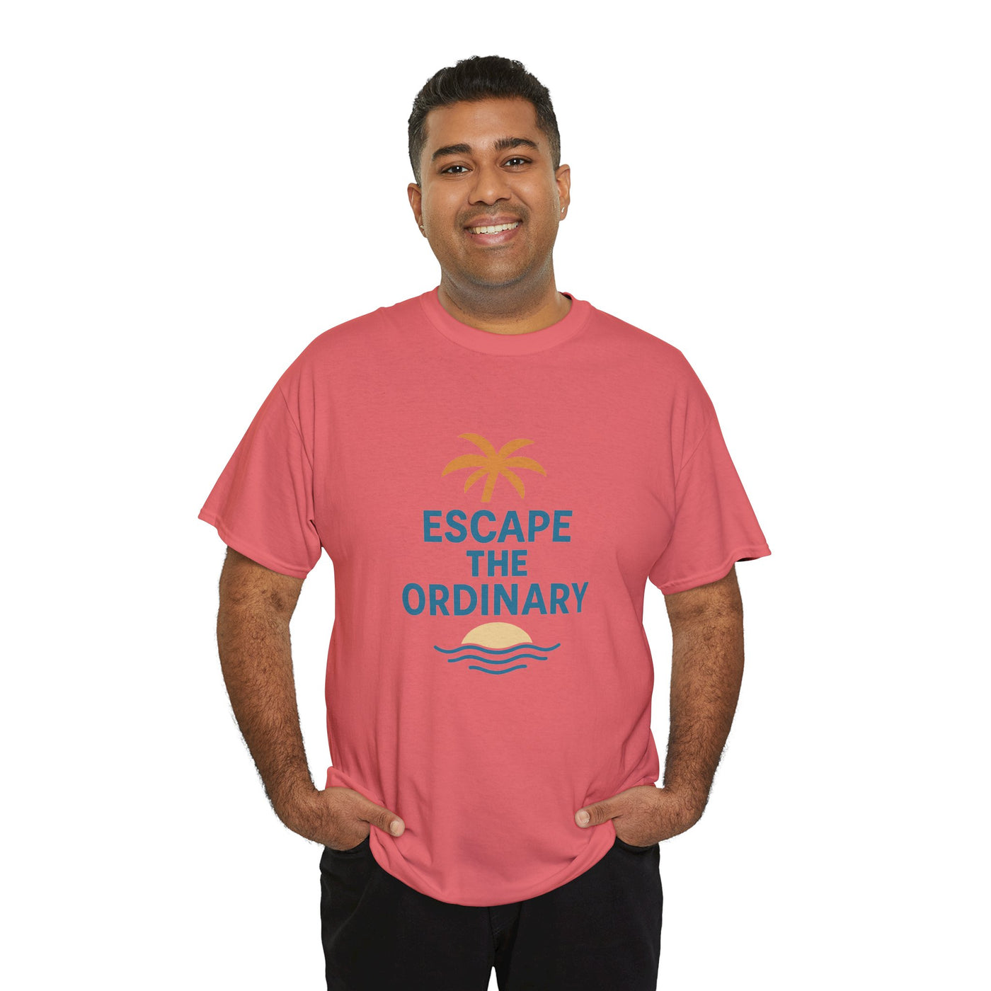 Escape the Ordinary T-Shirt – Tropical Palm Tree Shirt – Adventure Travel Unisex Tee – Summer Beach Shirt – Motivational Graphic Tee