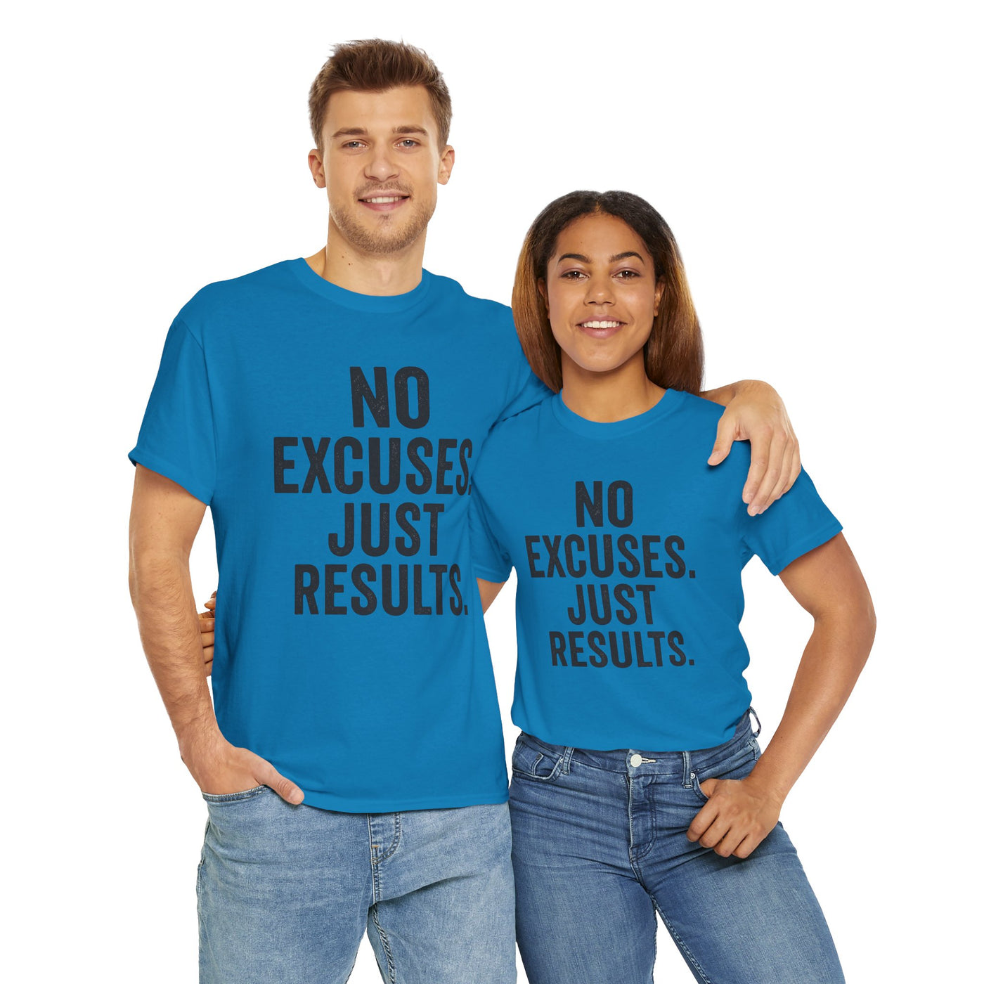 Motivational Unisex Heavy Cotton Tee - No Excuses Just Results, Fitness Shirt, Workout Apparel, Inspirational Top, Gift for Athletes, [...]