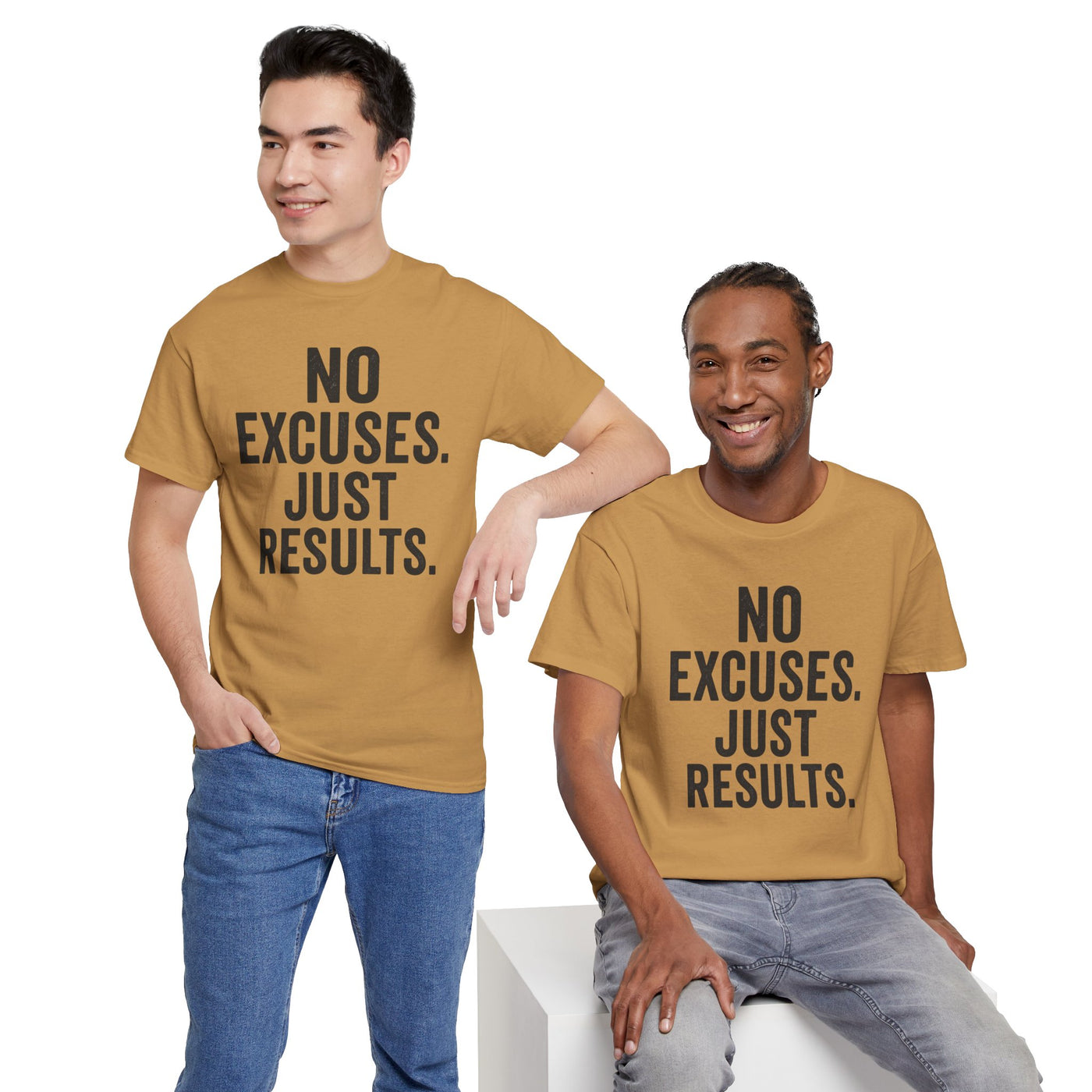 Motivational Unisex Heavy Cotton Tee - No Excuses Just Results, Fitness Shirt, Workout Apparel, Inspirational Top, Gift for Athletes, [...]