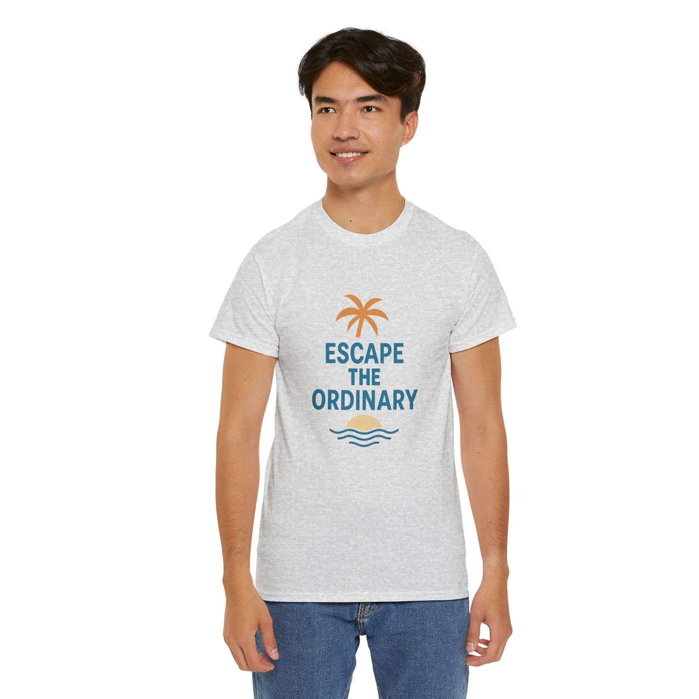 Escape the Ordinary T-Shirt – Tropical Palm Tree Shirt – Adventure Travel Unisex Tee – Summer Beach Shirt – Motivational Graphic Tee