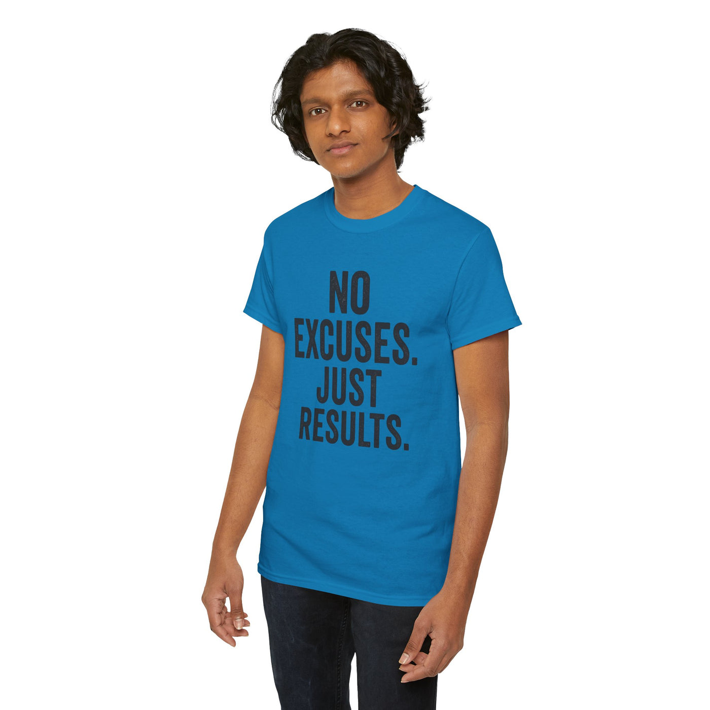Motivational Unisex Heavy Cotton Tee - No Excuses Just Results, Fitness Shirt, Workout Apparel, Inspirational Top, Gift for Athletes, [...]