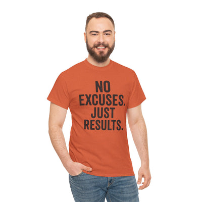 Motivational Unisex Heavy Cotton Tee - No Excuses Just Results, Fitness Shirt, Workout Apparel, Inspirational Top, Gift for Athletes, [...]