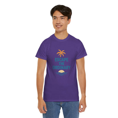 Escape the Ordinary T-Shirt – Tropical Palm Tree Shirt – Adventure Travel Unisex Tee – Summer Beach Shirt – Motivational Graphic Tee