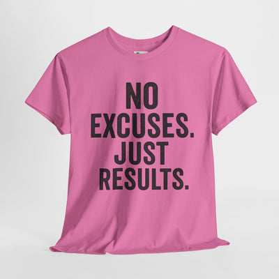 Motivational Unisex Heavy Cotton Tee - No Excuses Just Results, Fitness Shirt, Workout Apparel, Inspirational Top, Gift for Athletes, [...]