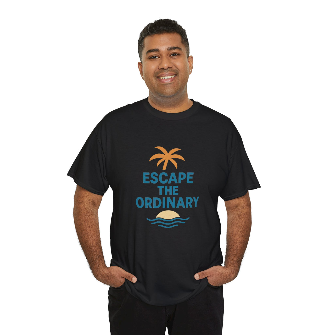 Escape the Ordinary T-Shirt – Tropical Palm Tree Shirt – Adventure Travel Unisex Tee – Summer Beach Shirt – Motivational Graphic Tee