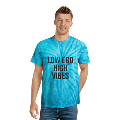 Low Ego High Vibes Tie-Dye Tee, Boho T-Shirt, Positive Vibes Shirt, Casual Summer Top, Gift for Friends, Festival Wear