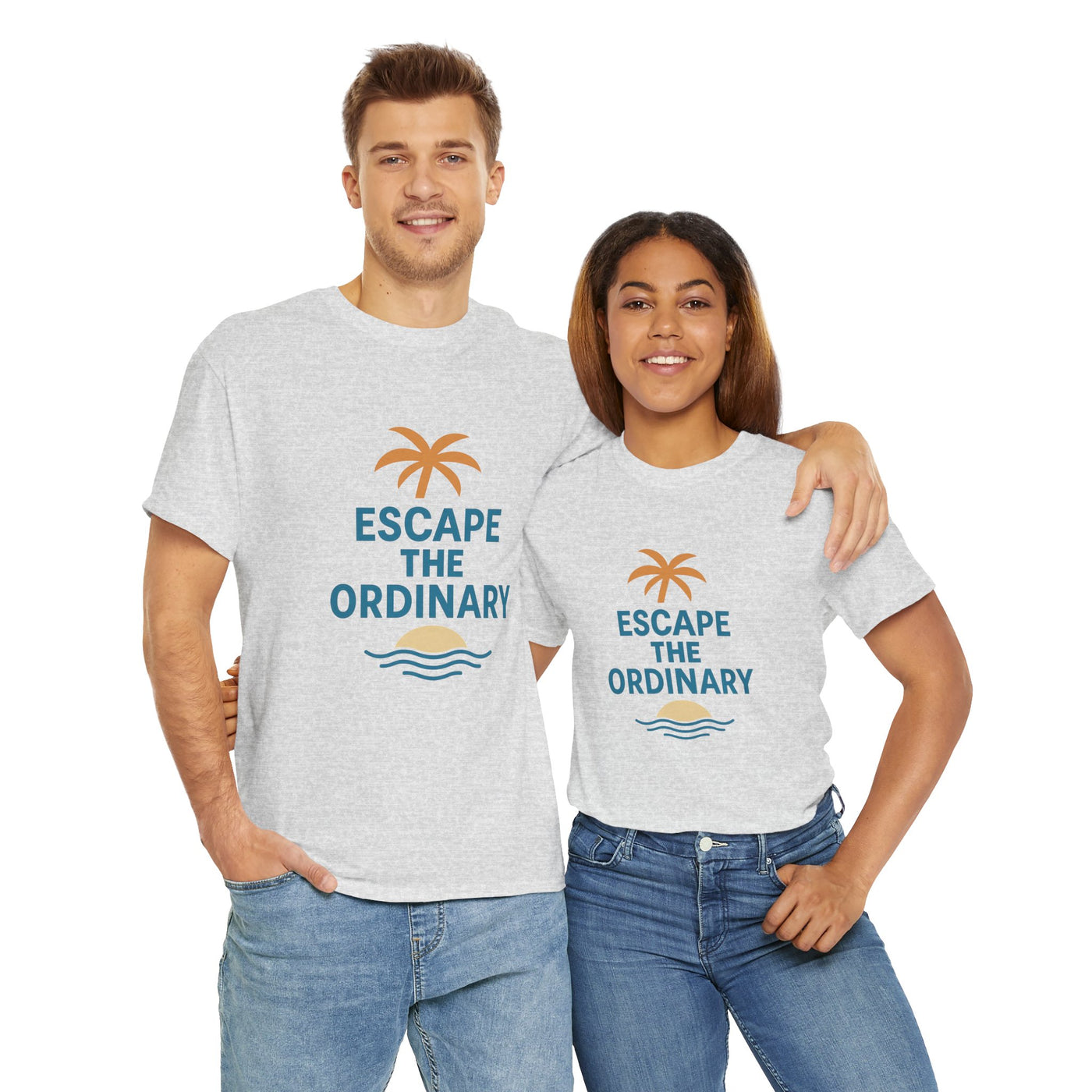 Escape the Ordinary T-Shirt – Tropical Palm Tree Shirt – Adventure Travel Unisex Tee – Summer Beach Shirt – Motivational Graphic Tee