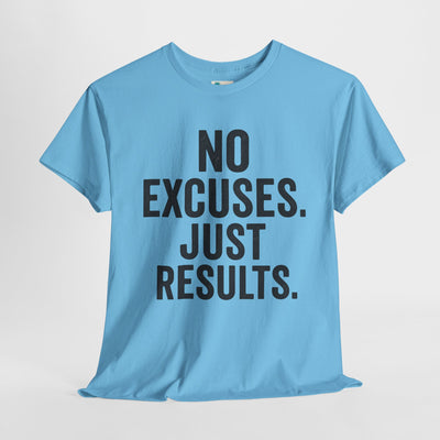 Motivational Unisex Heavy Cotton Tee - No Excuses Just Results, Fitness Shirt, Workout Apparel, Inspirational Top, Gift for Athletes, [...]